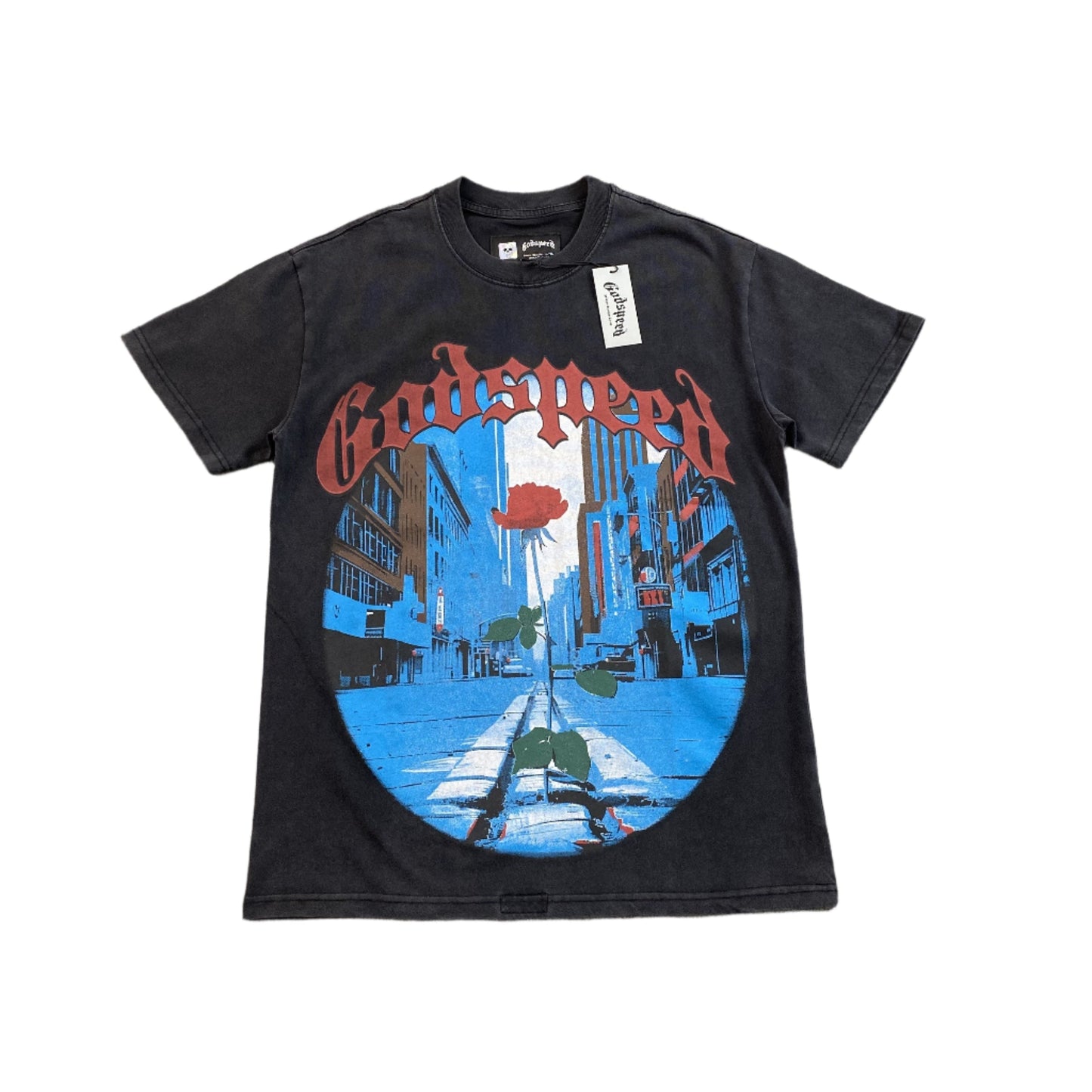 GODSPEED E PLURIBUS UNUM T-SHIRT WASHED BLACK