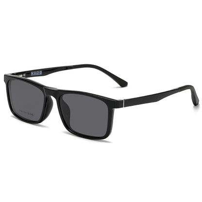 YIMARUILI New Fashion Ultra Light Magnetic Sunglasses High Quality TR90 Square Retro Optical Prescription Glasses Frame Men 2146