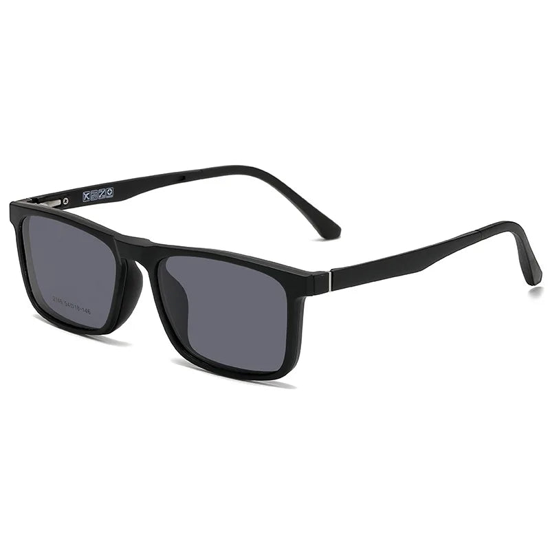 YIMARUILI New Fashion Ultra Light Magnetic Sunglasses High Quality TR90 Square Retro Optical Prescription Glasses Frame Men 2146