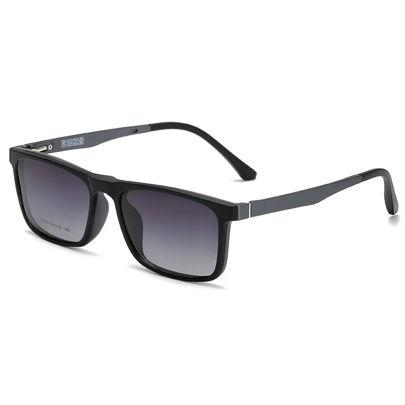 YIMARUILI New Fashion Ultra Light Magnetic Sunglasses High Quality TR90 Square Retro Optical Prescription Glasses Frame Men 2146