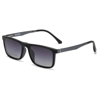 YIMARUILI New Fashion Ultra Light Magnetic Sunglasses High Quality TR90 Square Retro Optical Prescription Glasses Frame Men 2146