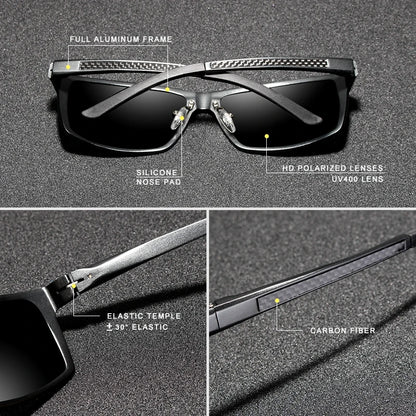 KINGSEVEN New Design Aluminum Magnesium Sunglasses Men Polarized Square Driving Sun Glasses Male Eyewear Accessories For Men