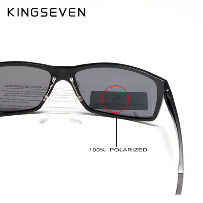 KINGSEVEN New Design Aluminum Magnesium Sunglasses Men Polarized Square Driving Sun Glasses Male Eyewear Accessories For Men
