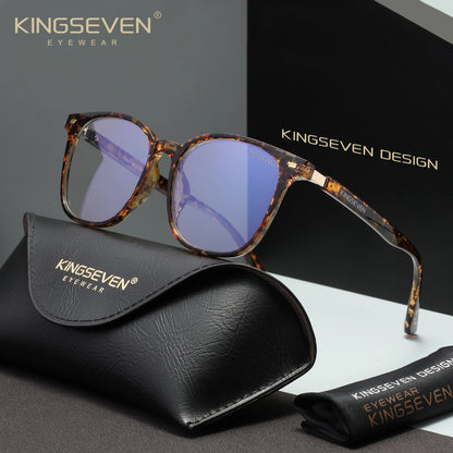KINGSEVEN  Blue Blocking Glasses Men/Women Phone Computer Anti-Blue Ray Eyewear Daliy Use Eyeglasses