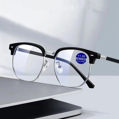 Metal Frame Men Reading Glasses Vintage Business Hyperopia Eyewear Male Reading EyeGlasses +1.0 1.5 2.0 2.5 3.0