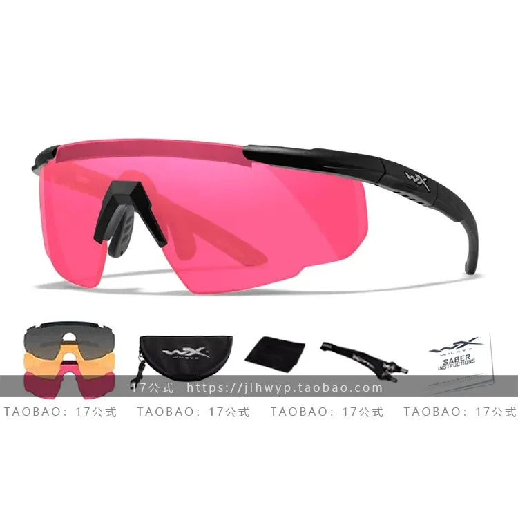 Wiley X Saber Tactical Goggles Outdoor Military Fans Eye Protection Glasses New Model Taiwan Made Hiking Camping Travel Supplies