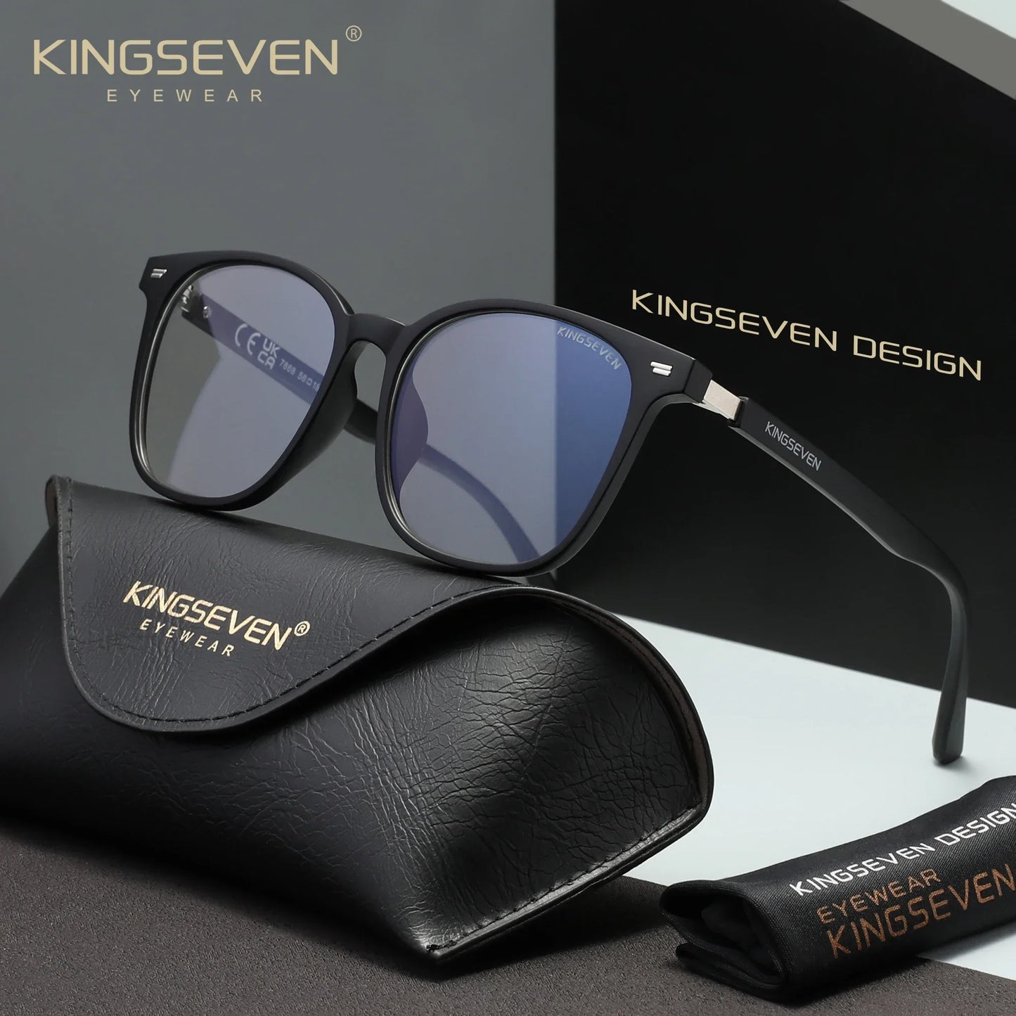 KINGSEVEN  Blue Blocking Glasses Men/Women Phone Computer Anti-Blue Ray Eyewear Daliy Use Eyeglasses