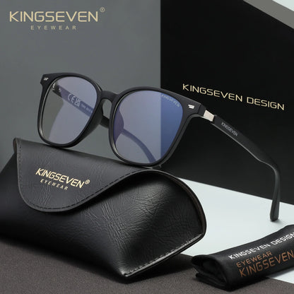 KINGSEVEN  Blue Blocking Glasses Men/Women Phone Computer Anti-Blue Ray Eyewear Daliy Use Eyeglasses