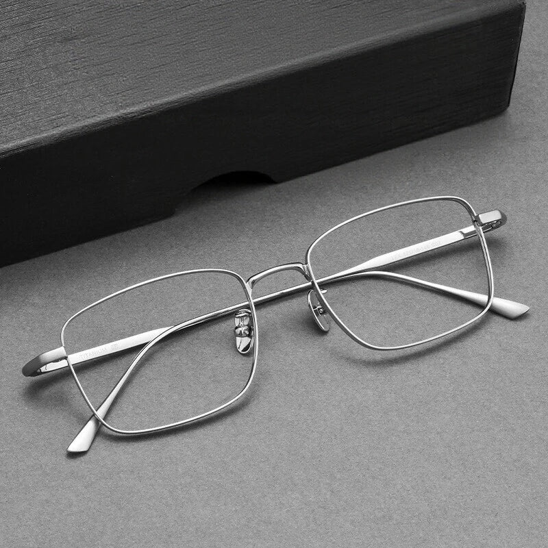 Premium Pure Titanium Ultralight Men's Business Glasses Frame Full Rim For Myopia Reading Prescription Eyewear Office Work