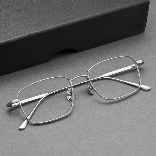 Premium Pure Titanium Ultralight Men's Business Glasses Frame Full Rim For Myopia Reading Prescription Eyewear Office Work