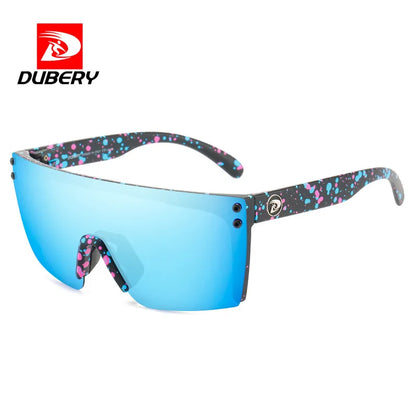 DUBERY Fashion Integrated Lenses Polarized Sunglasses Cycling Sports Goggles with UV Protection