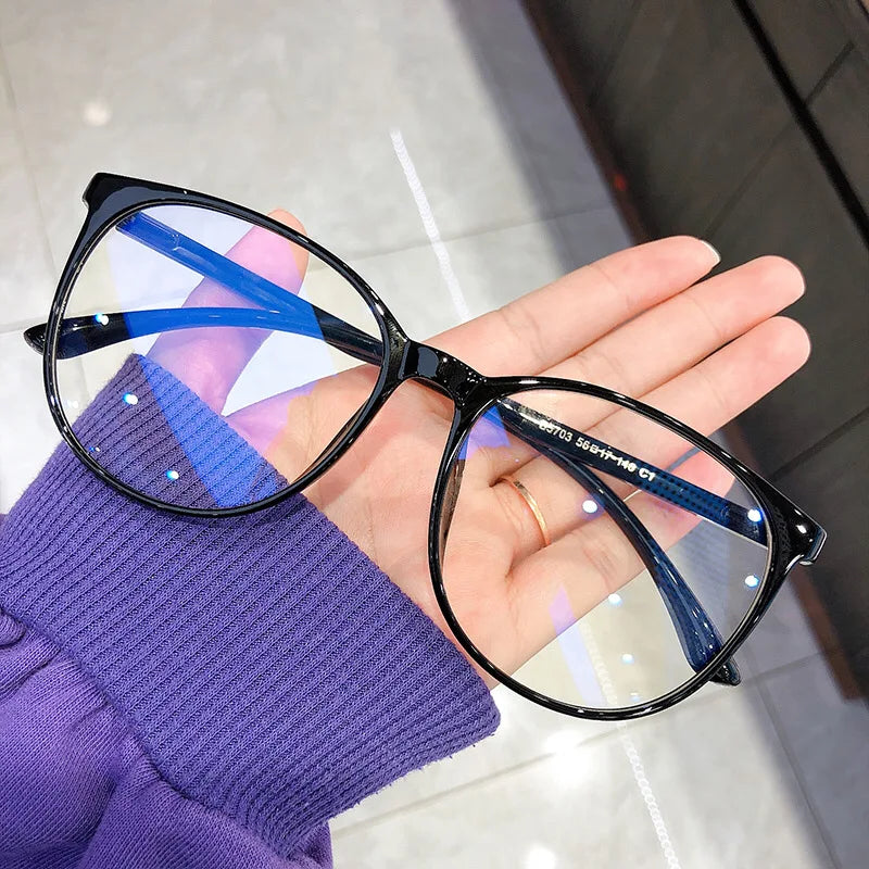 55875 Oversized Anti-Blue Plastic Spectacle Frame Women Computer Eyewear Frame for Men Grade Glasse Eyeglasses