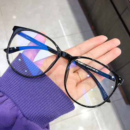 55875 Oversized Anti-Blue Plastic Spectacle Frame Women Computer Eyewear Frame for Men Grade Glasse Eyeglasses