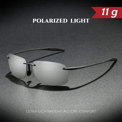 Ultra Light 11g TR90 Frameless Polarized Aviator Sunglasses - Flexible & Comfort Fit Unisex for Driving, Fishing, Outdoor