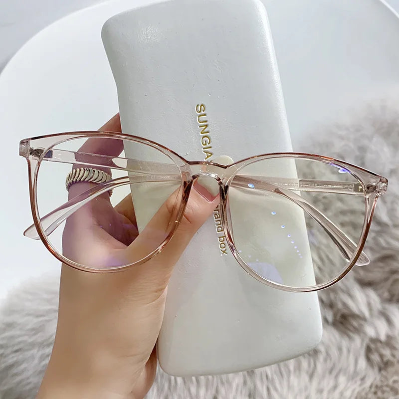55875 Oversized Anti-Blue Plastic Spectacle Frame Women Computer Eyewear Frame for Men Grade Glasse Eyeglasses