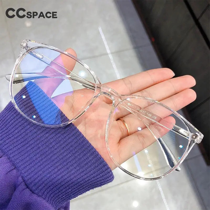 55875 Oversized Anti-Blue Plastic Spectacle Frame Women Computer Eyewear Frame for Men Grade Glasse Eyeglasses