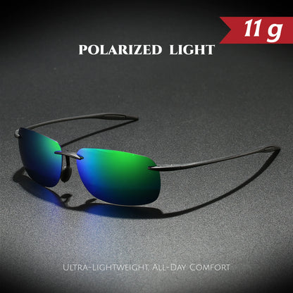 Ultra Light 11g TR90 Frameless Polarized Aviator Sunglasses - Flexible & Comfort Fit Unisex for Driving, Fishing, Outdoor