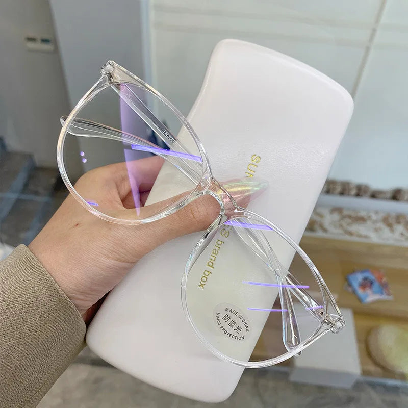 55875 Oversized Anti-Blue Plastic Spectacle Frame Women Computer Eyewear Frame for Men Grade Glasse Eyeglasses