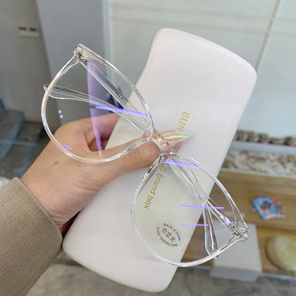 55875 Oversized Anti-Blue Plastic Spectacle Frame Women Computer Eyewear Frame for Men Grade Glasse Eyeglasses
