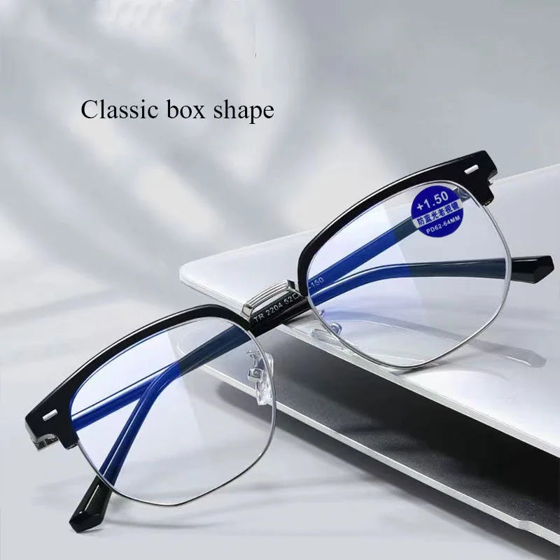Metal Frame Men Reading Glasses Vintage Business Hyperopia Eyewear Male Reading EyeGlasses +1.0 1.5 2.0 2.5 3.0