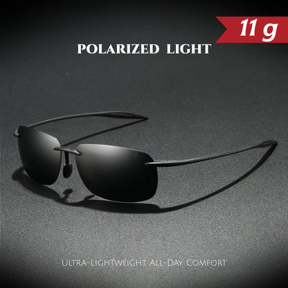 Ultra Light 11g TR90 Frameless Polarized Aviator Sunglasses - Flexible & Comfort Fit Unisex for Driving, Fishing, Outdoor