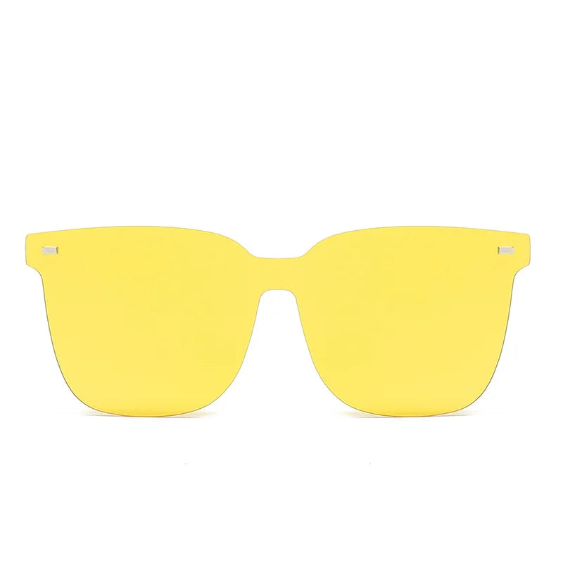 Square Frame Advanced Sense Sunglasses Driving Day Night With Magnetic Clip Glasses for Men  Women Set of Mirrors