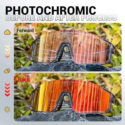 SCVCN Hot Photochromic Cycling Glasses  Outdoor UV400 Protective MTB Bike Men Women Sports Sunglasses Bicycle Windproof Goggles
