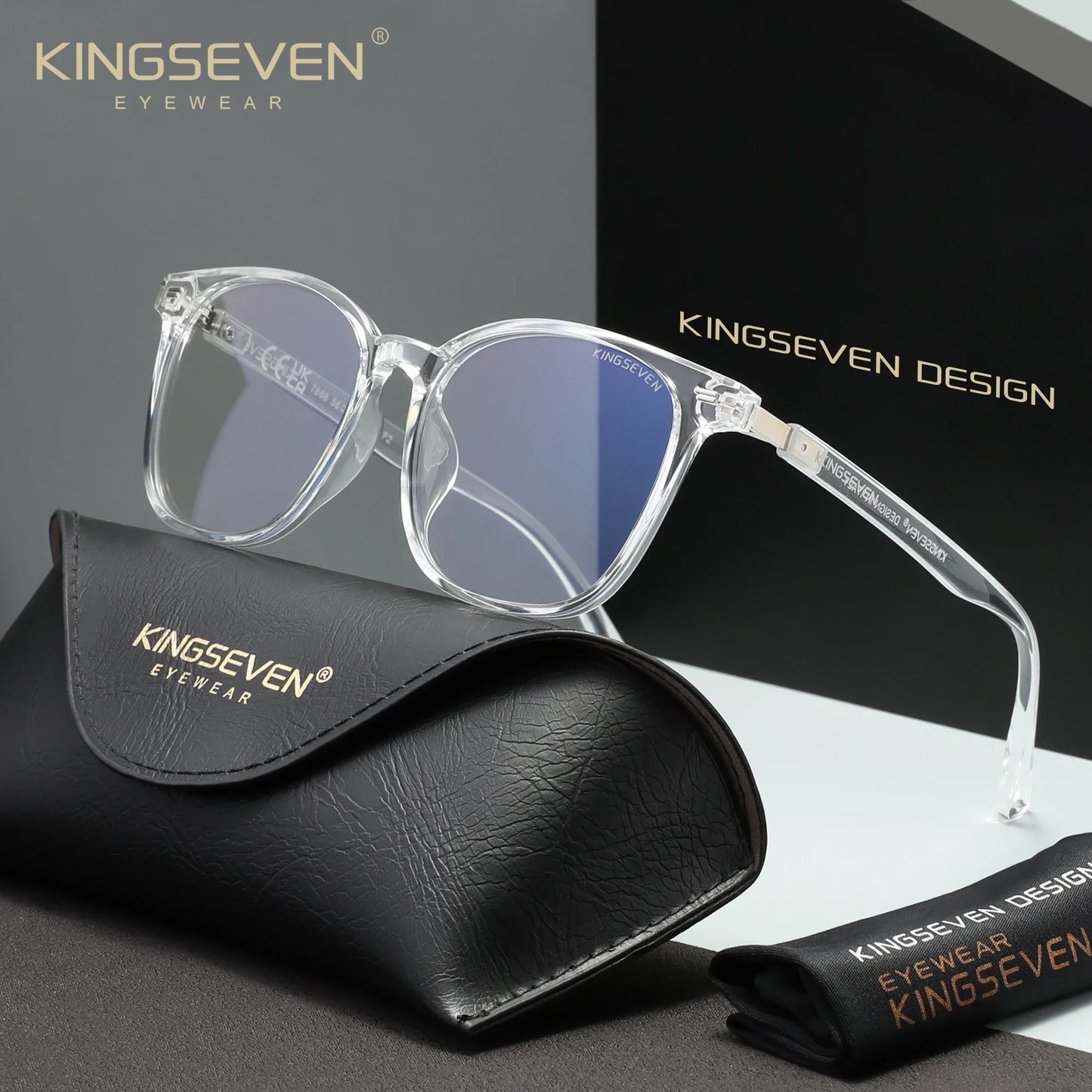 KINGSEVEN  Blue Blocking Glasses Men/Women Phone Computer Anti-Blue Ray Eyewear Daliy Use Eyeglasses