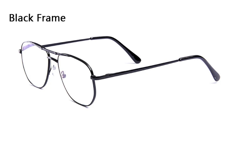 Men Stainless Steel Pilot Reading Glasses Magnifier Women Blue Light Blocking Double Bridge Metal Presbyopia Spectacles +1~+4.0