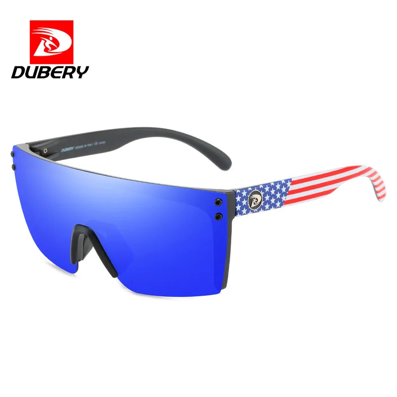 DUBERY Fashion Integrated Lenses Polarized Sunglasses Cycling Sports Goggles with UV Protection