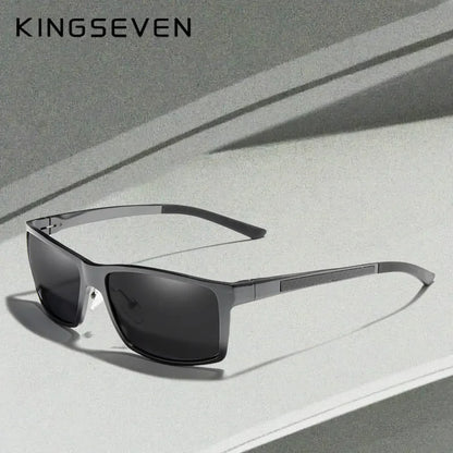 KINGSEVEN New Design Aluminum Magnesium Sunglasses Men Polarized Square Driving Sun Glasses Male Eyewear Accessories For Men