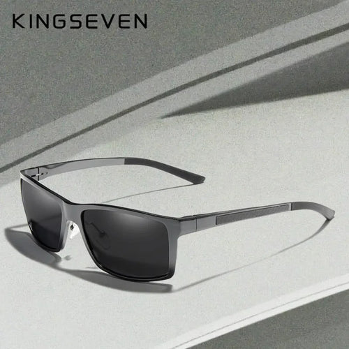 KINGSEVEN New Design Aluminum Magnesium Sunglasses Men Polarized Square Driving Sun Glasses Male Eyewear Accessories For Men