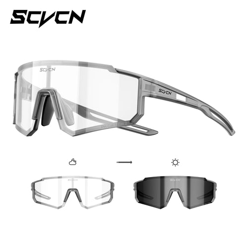 SCVCN Hot Photochromic Cycling Glasses  Outdoor UV400 Protective MTB Bike Men Women Sports Sunglasses Bicycle Windproof Goggles