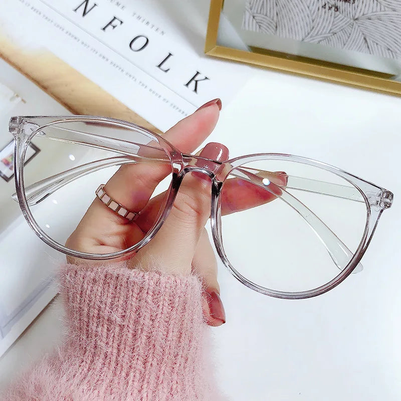55875 Oversized Anti-Blue Plastic Spectacle Frame Women Computer Eyewear Frame for Men Grade Glasse Eyeglasses