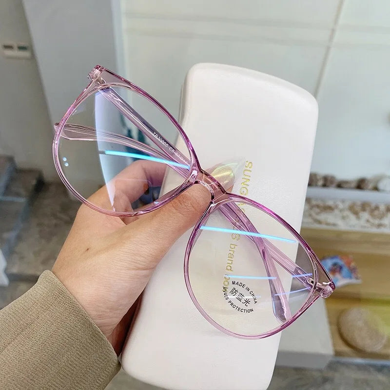 55875 Oversized Anti-Blue Plastic Spectacle Frame Women Computer Eyewear Frame for Men Grade Glasse Eyeglasses