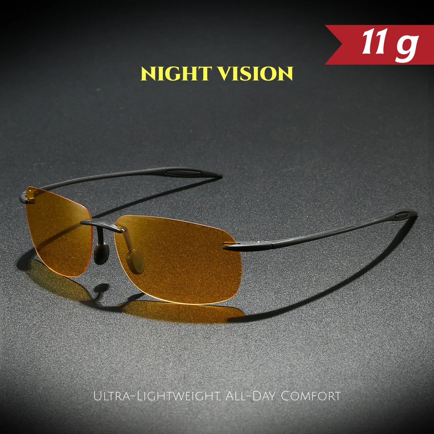 Ultra Light 11g TR90 Frameless Polarized Aviator Sunglasses - Flexible & Comfort Fit Unisex for Driving, Fishing, Outdoor