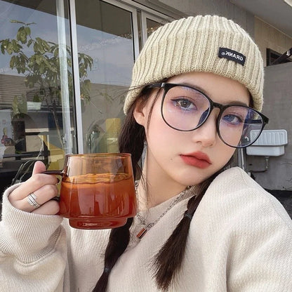 55875 Oversized Anti-Blue Plastic Spectacle Frame Women Computer Eyewear Frame for Men Grade Glasse Eyeglasses