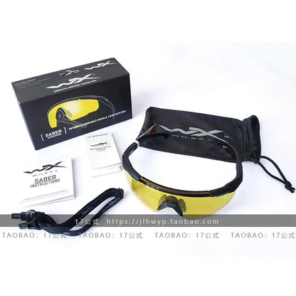 Wiley X Saber Tactical Goggles Outdoor Military Fans Eye Protection Glasses New Model Taiwan Made Hiking Camping Travel Supplies