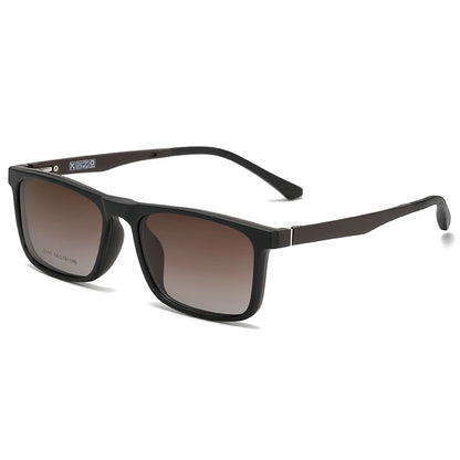 YIMARUILI New Fashion Ultra Light Magnetic Sunglasses High Quality TR90 Square Retro Optical Prescription Glasses Frame Men 2146
