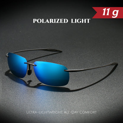 Ultra Light 11g TR90 Frameless Polarized Aviator Sunglasses - Flexible & Comfort Fit Unisex for Driving, Fishing, Outdoor