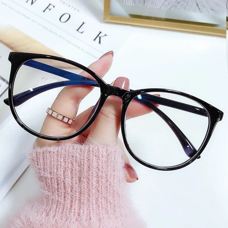 55875 Oversized Anti-Blue Plastic Spectacle Frame Women Computer Eyewear Frame for Men Grade Glasse Eyeglasses