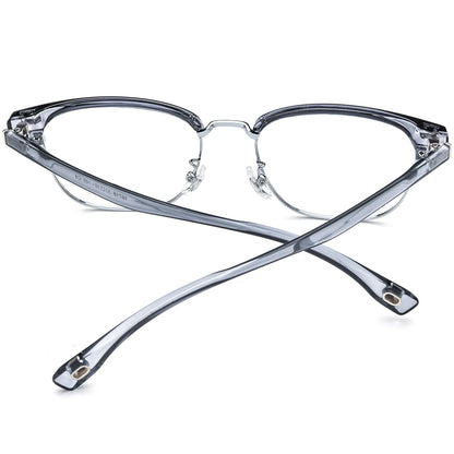 NIANZHEN TR90 Alloy Eyeglasses Frame Men Square Brand Glasses Women Retro Vintage Ultralight-Weight Eyewear Spectacles 16718