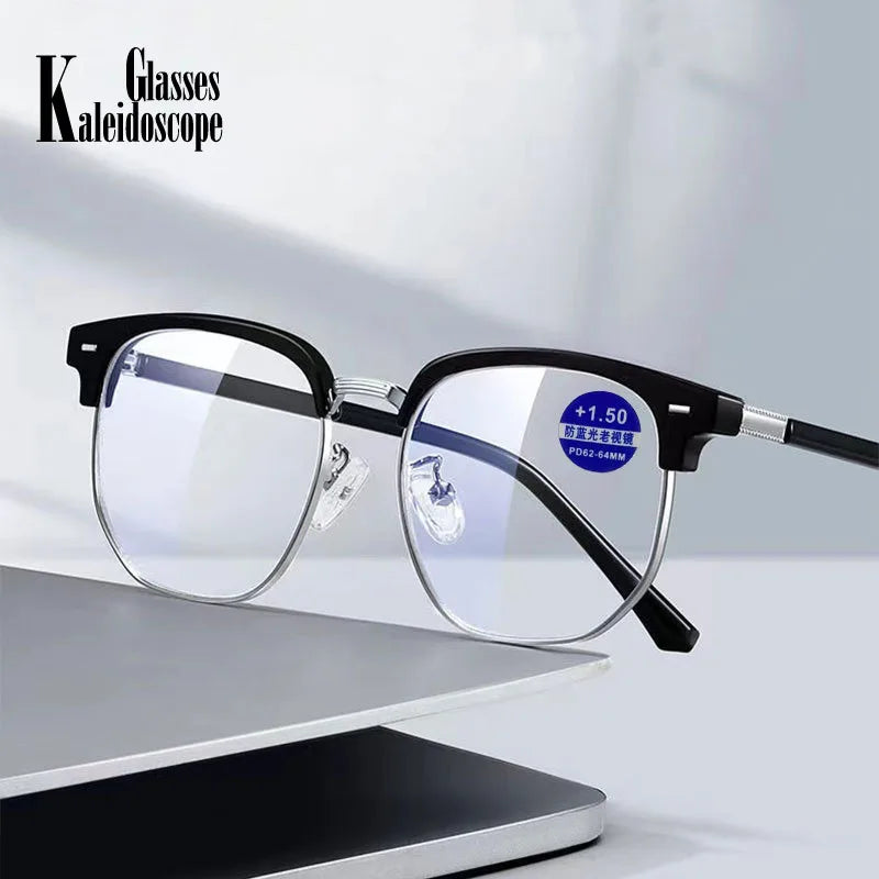 Metal Frame Men Reading Glasses Vintage Business Hyperopia Eyewear Male Reading EyeGlasses +1.0 1.5 2.0 2.5 3.0