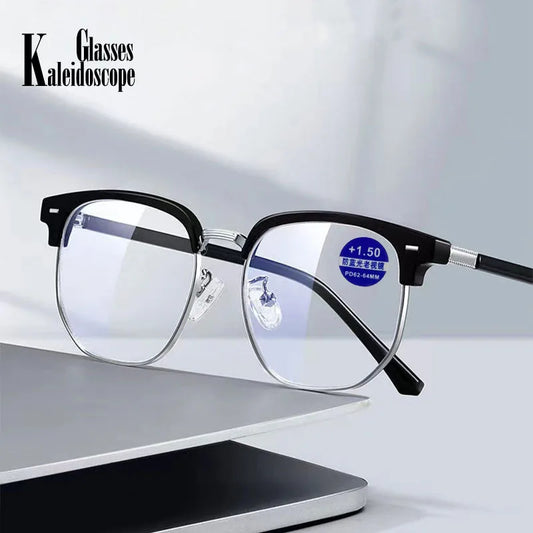 Metal Frame Men Reading Glasses Vintage Business Hyperopia Eyewear Male Reading EyeGlasses +1.0 1.5 2.0 2.5 3.0
