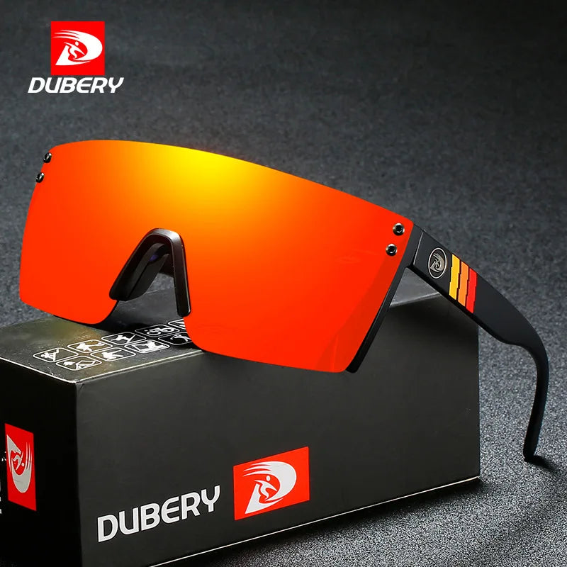 DUBERY Fashion Integrated Lenses Polarized Sunglasses Cycling Sports Goggles with UV Protection