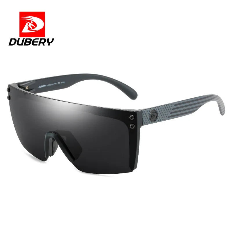 DUBERY Fashion Integrated Lenses Polarized Sunglasses Cycling Sports Goggles with UV Protection