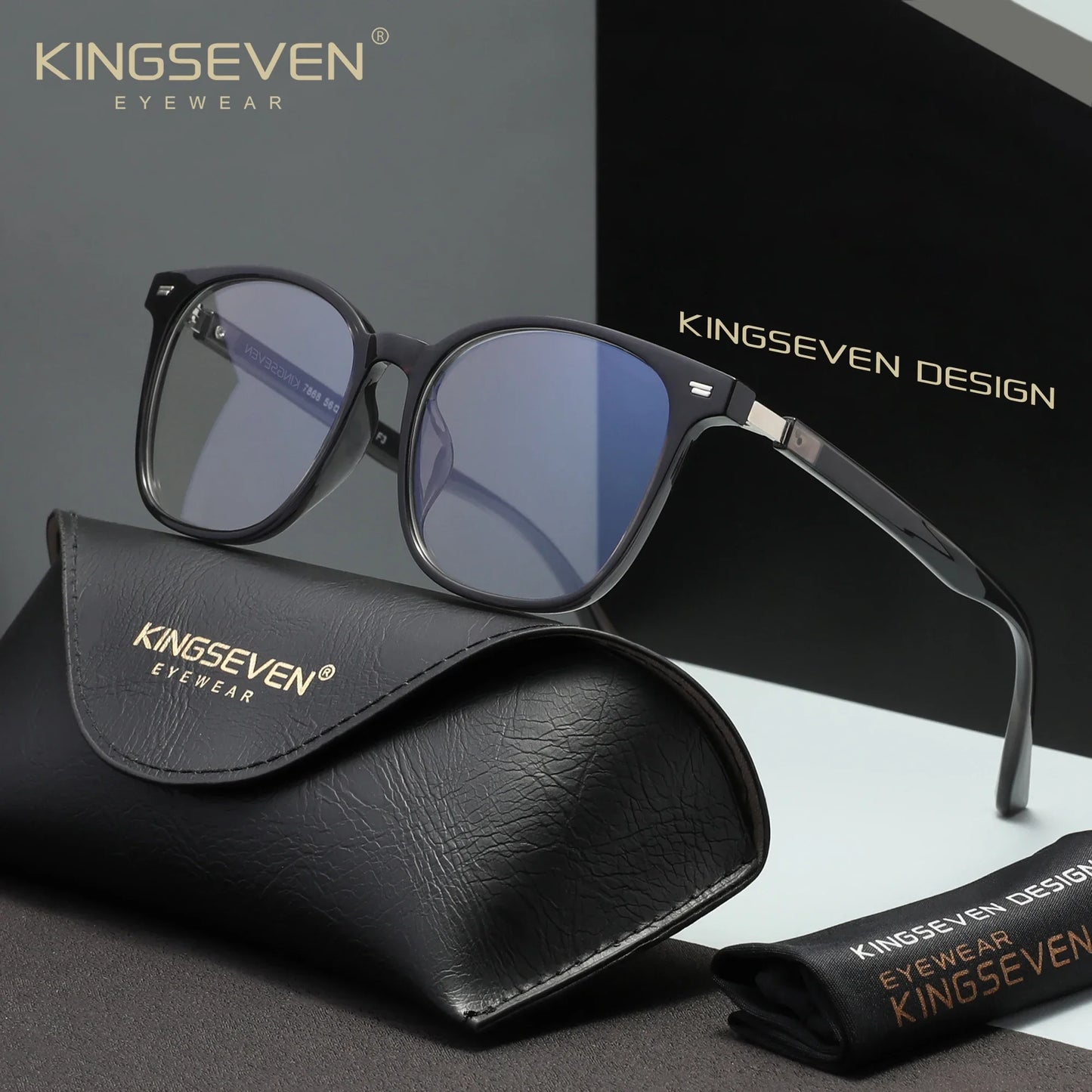 KINGSEVEN  Blue Blocking Glasses Men/Women Phone Computer Anti-Blue Ray Eyewear Daliy Use Eyeglasses