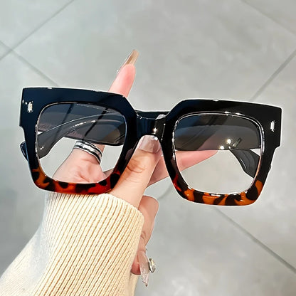 New style New style Vintage Glasses Square Full Rim Spectacles Unisex, Anti-Reflective Coating, Fashionable Transparent Lenses