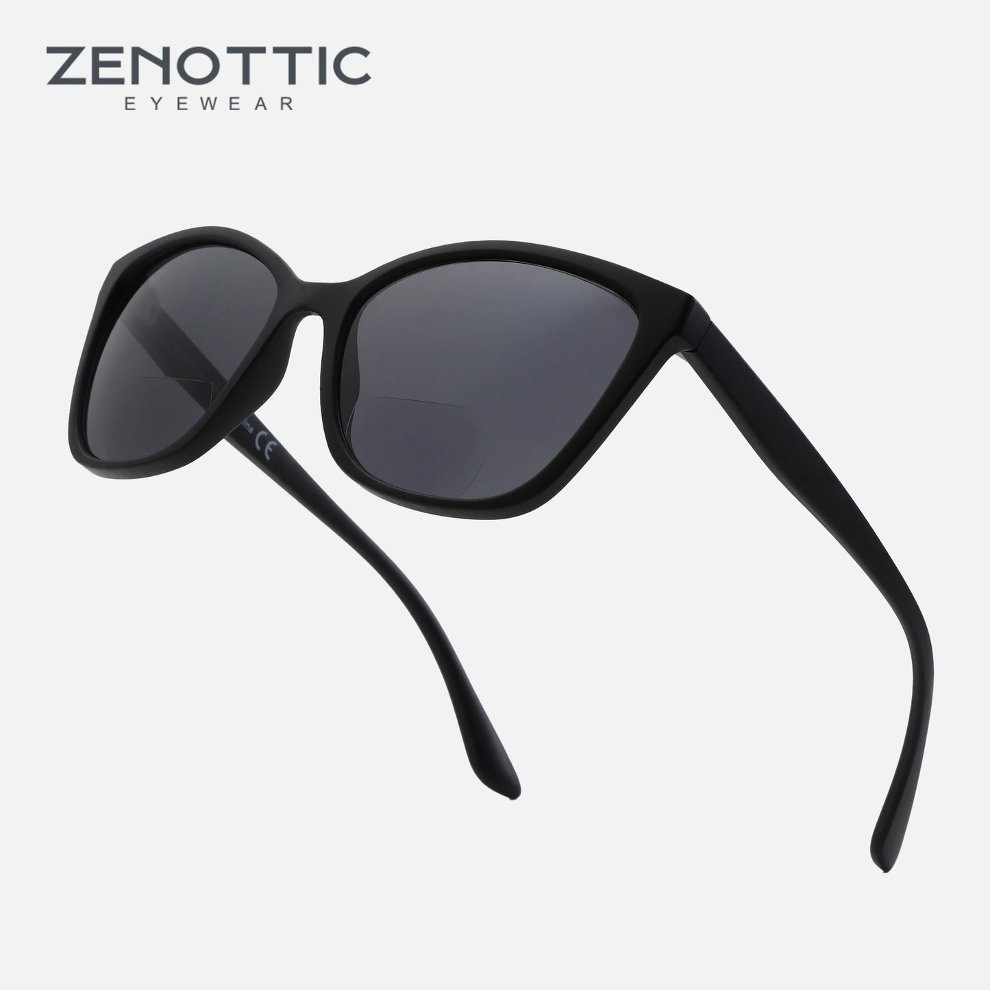 ZENOTTIC Butterfly Bifocal Reading Sunglasses Women Men Presbyopia Eyewear Sun Glasses Reader With Diopter From +100 to +350