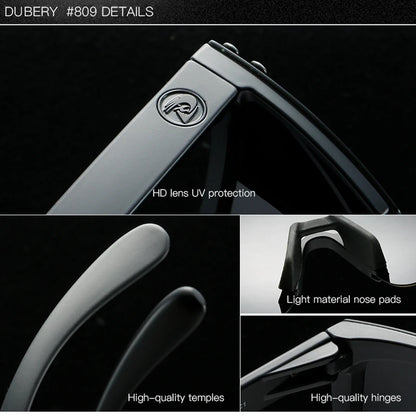 DUBERY Fashion Integrated Lenses Polarized Sunglasses Cycling Sports Goggles with UV Protection